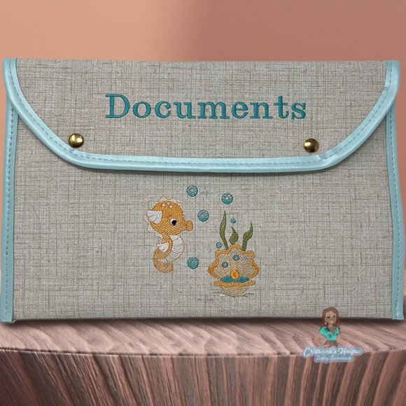 Seahorse Bubble Baby document folder - Picture 3 of 4